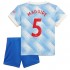 Camisola Manchester United Harry Maguire 5 Criança Equipamento Segundo 2021-2022 Manga Curta